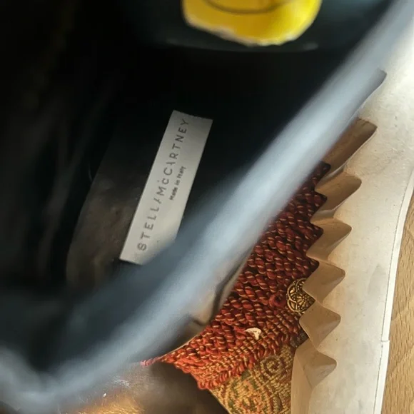 Stella McCartney Vegetarian Leather Patterned Lace-Up Boots Size 5.5 - Picture 7 of 14